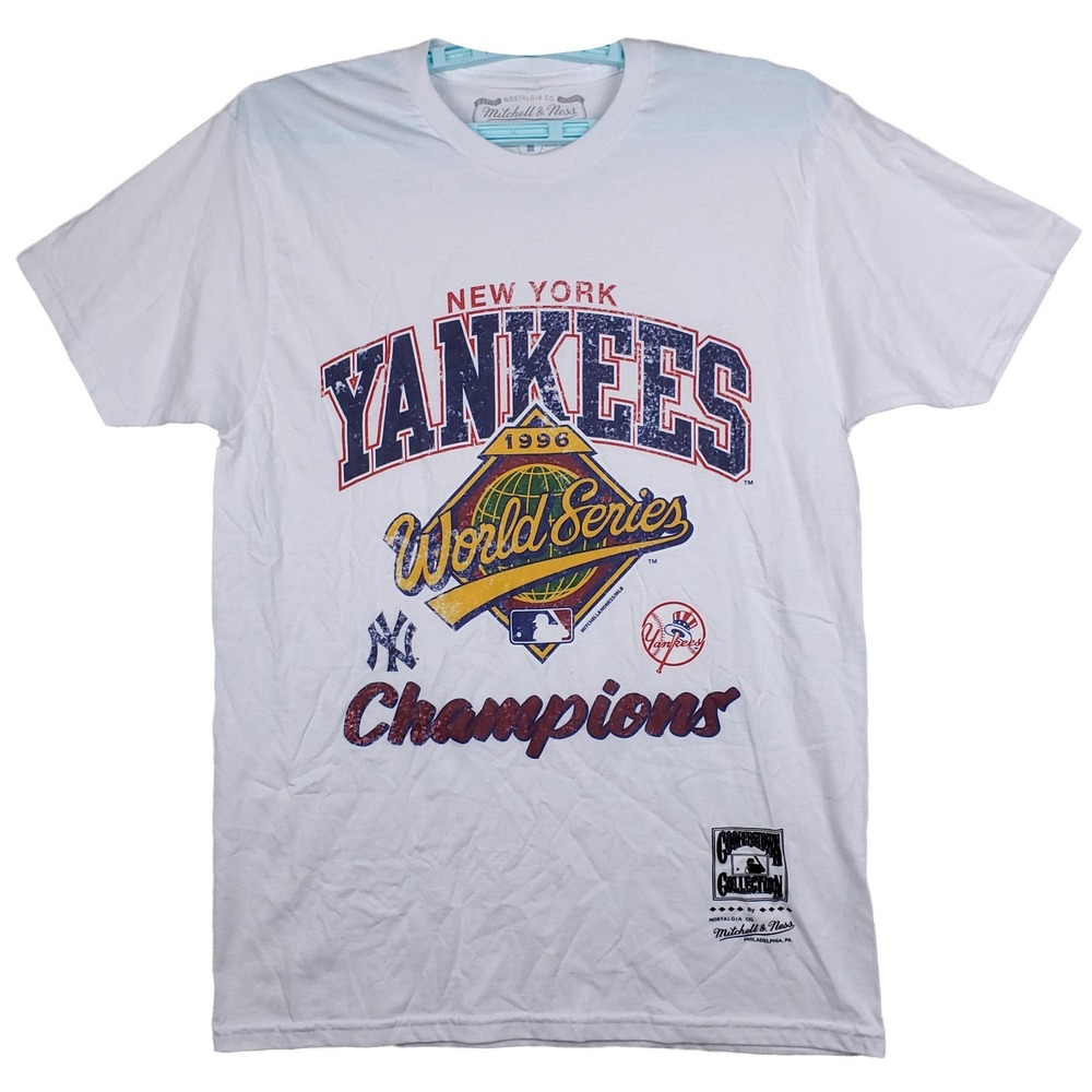 NY Yankees Mitchell‎ & Ness MLB Medium Shirt White 1996 Champs White NWT